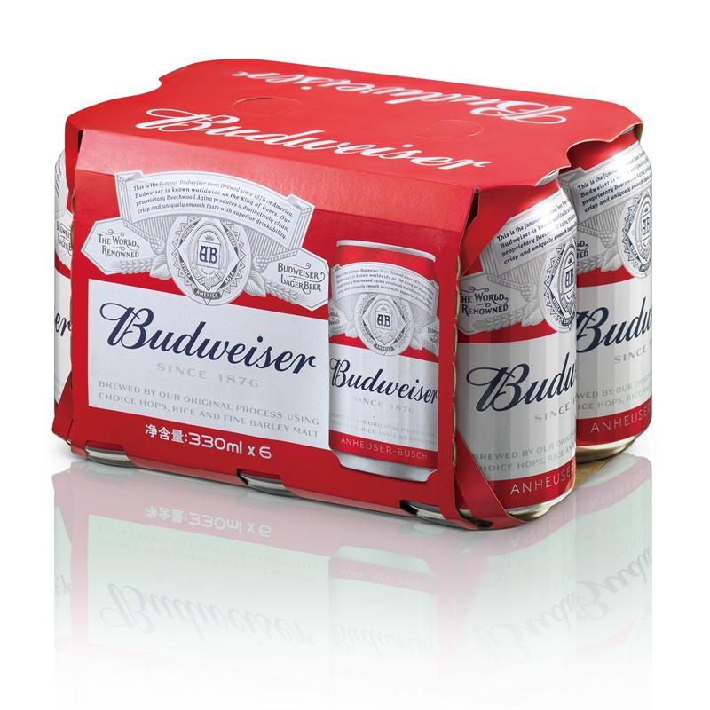 百威啤酒330ml*6罐