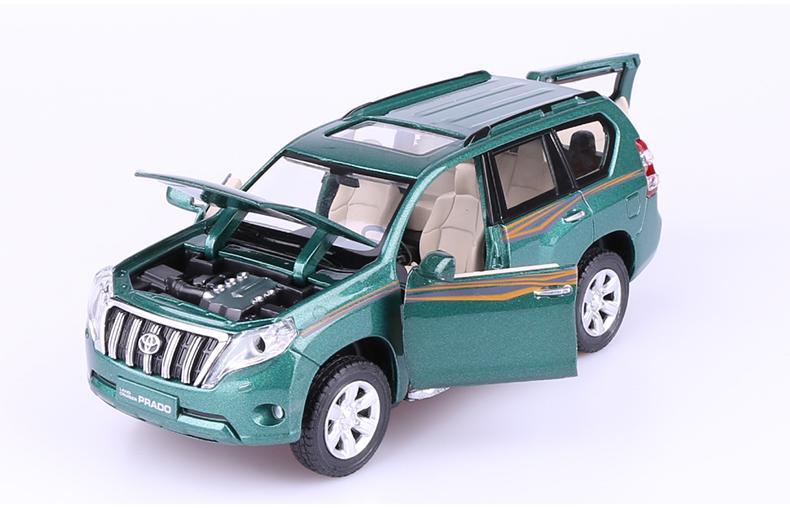 升辉丰田霸道普拉多金属玩具车汽车模型仿真越野车合金车模摆件 升辉