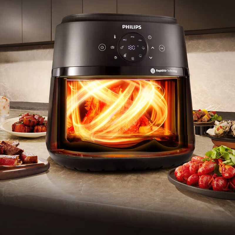 飞利浦(PHILIPS)空气炸锅 海星底盘 多功能可视 家用6.2L大容量 NA230/00