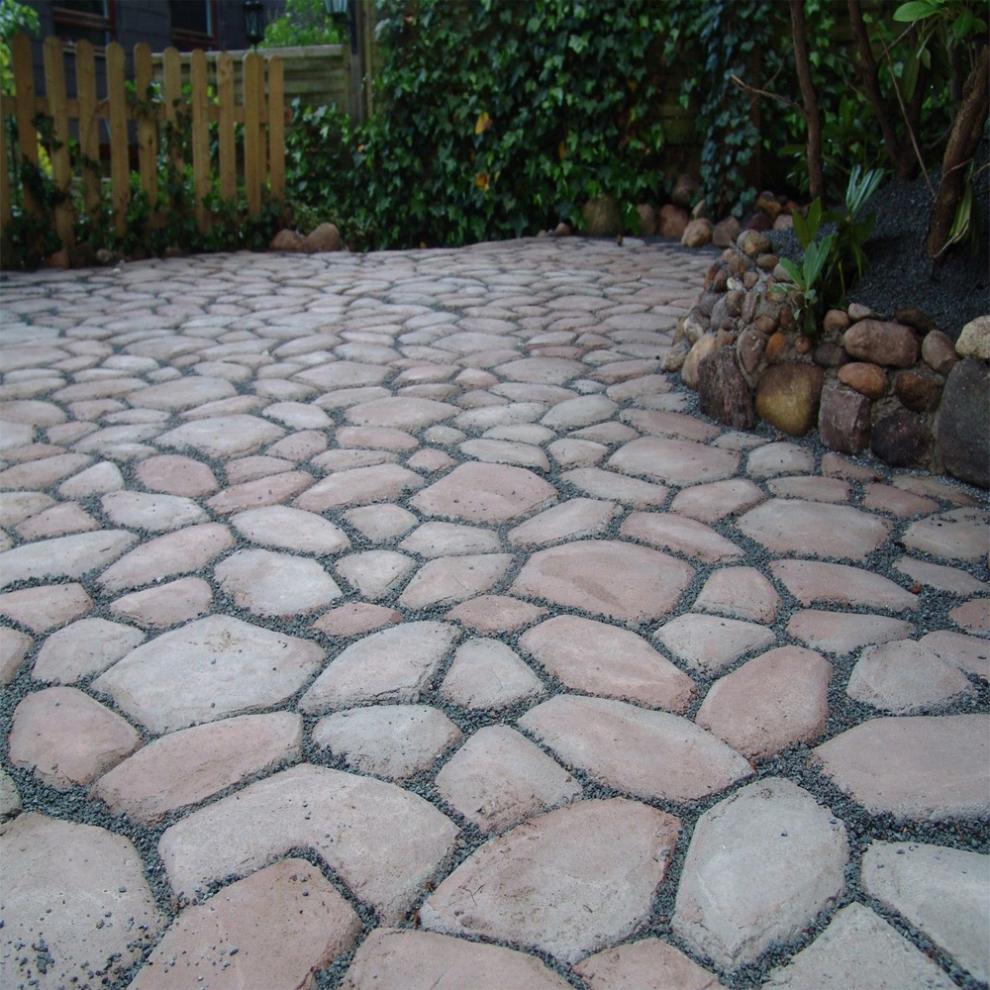 定做自己施工铺路模具水泥模型鹅卵石仿石彩色地砖模花园模具基础建材