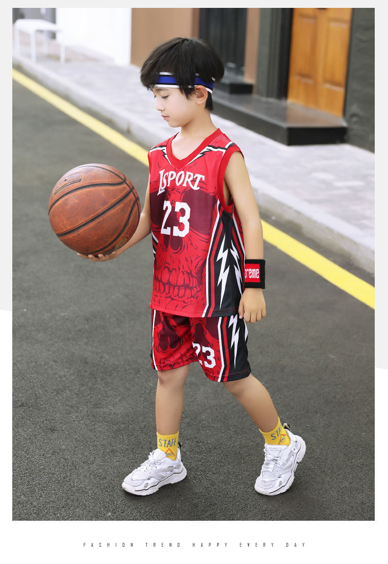 男童套装夏装2021新款儿童球服篮球服速干男孩套装运动球衣薄款潮莎丞