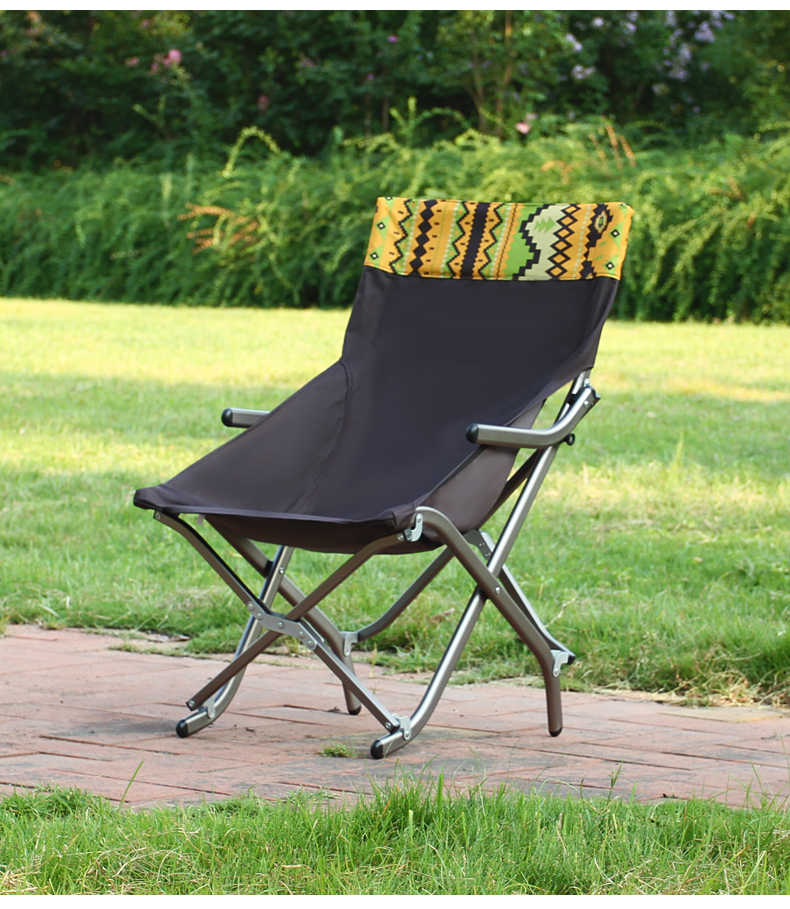 逸家伴侣户外折叠椅午休椅半躺椅靠背椅钓鱼椅休闲椅铝合金沙滩椅久坐