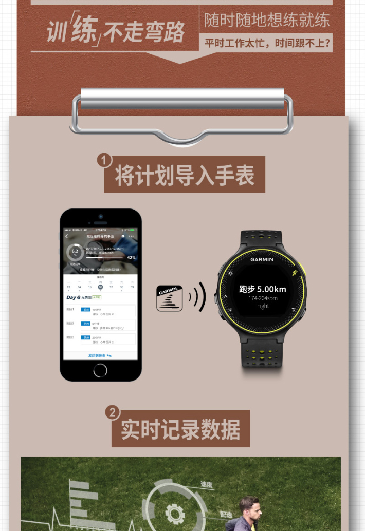 garmin佳明forerunner235lite心率gps手环智能多功能运动跑步手表50
