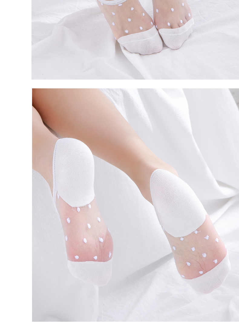 可莉允玻璃丝袜女士短袜日系透明水晶丝夏季超薄款浅口船袜可爱隐形