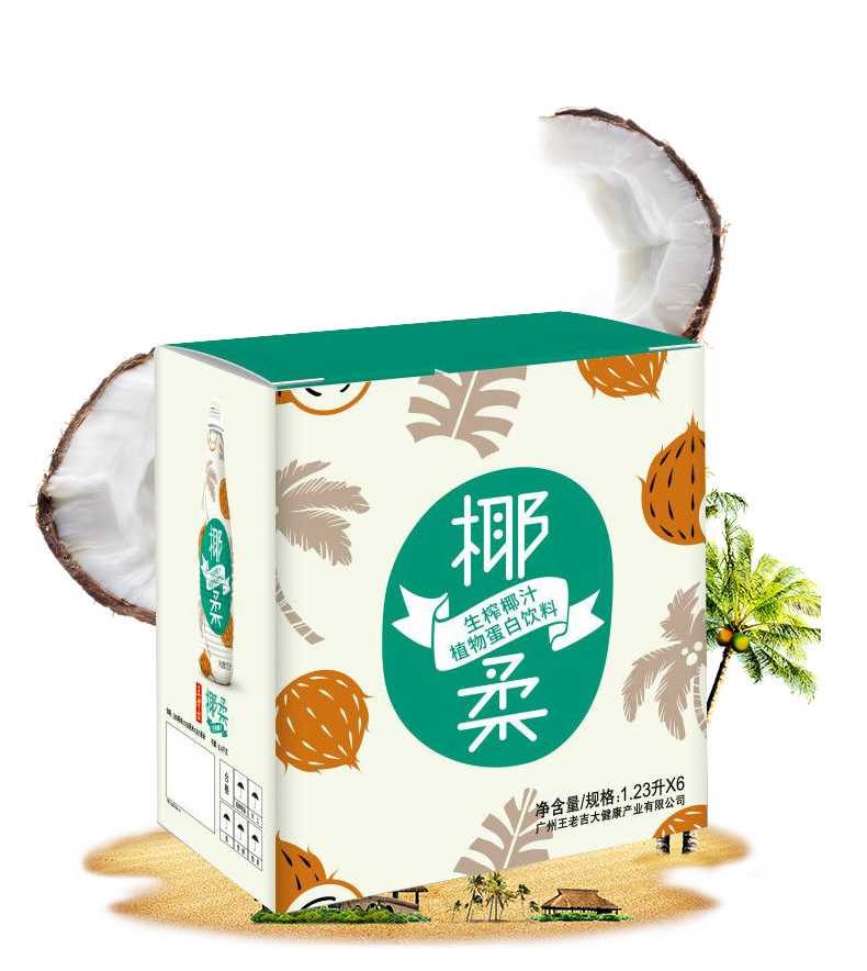 王老吉椰柔椰汁生榨椰汁植物蛋白饮料123l1瓶