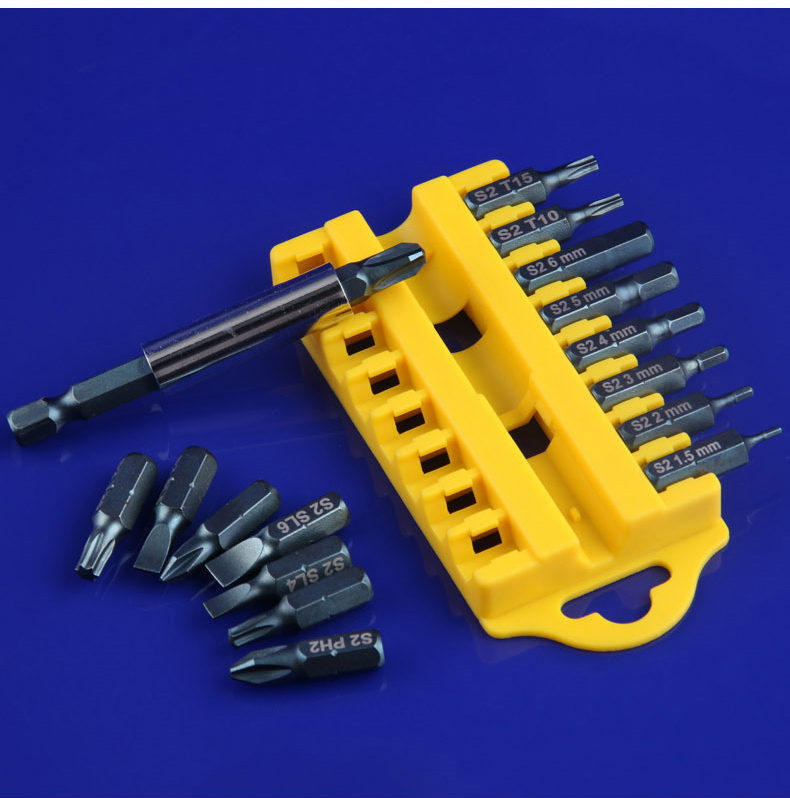 伯爵17件批头套装十字一字内六角梅花风批咀电动螺丝刀起子头c款