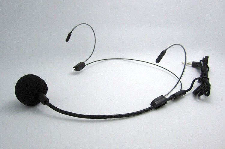 扩音器麦克风小耳麦话筒头戴式教师老师导游专用有线话筒蜜蜂通用粉色