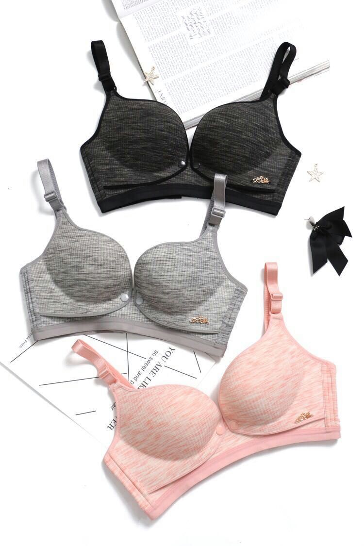 买2送内裤薄款哺乳内衣防下垂舒适聚拢前开扣式孕妇喂奶胸罩519灰色
