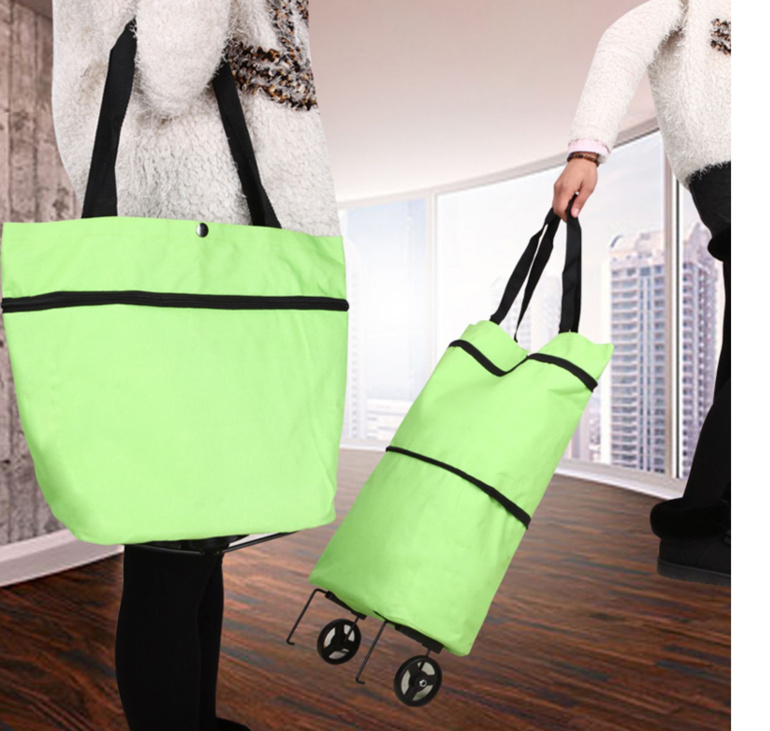 阿斯卡利(ascari)辅助工具 买菜车手拉包折叠拖包伸缩式两用带轮购物