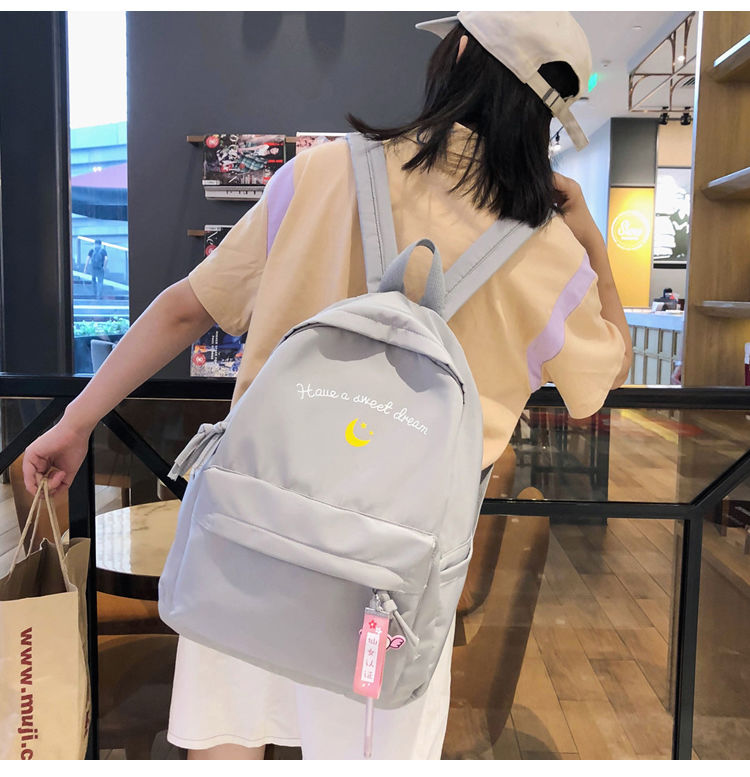 霂咔ins风泫雅书包女韩版初中高中学生少女背包校园双肩包森系