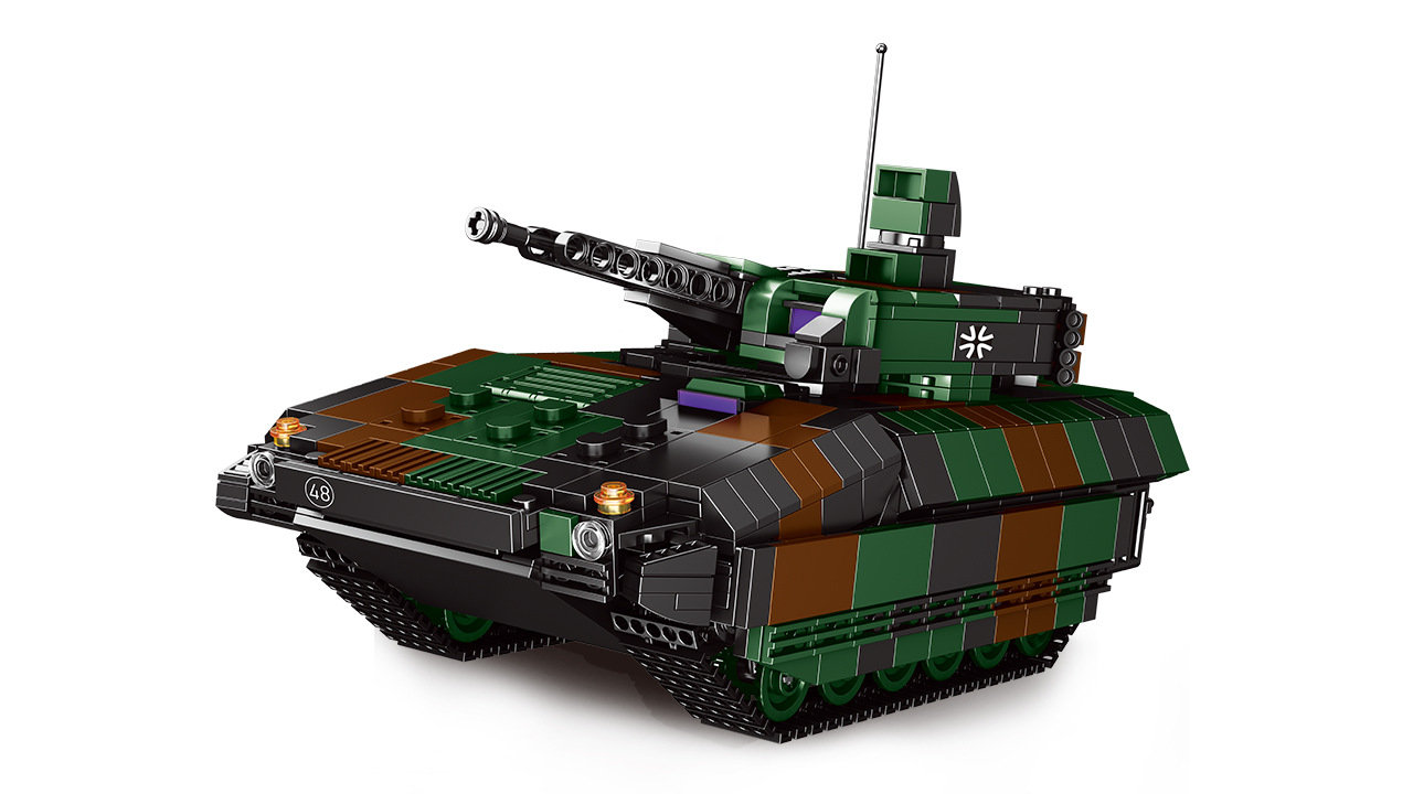 星堡xb06042美洲狮装甲车军事战场拼装积木玩具兼容乐高坦克