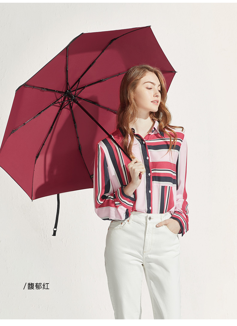 乐拼购其他品牌雨衣雨伞太阳伞beneunder纯色双层遮阳伞防晒防紫外线