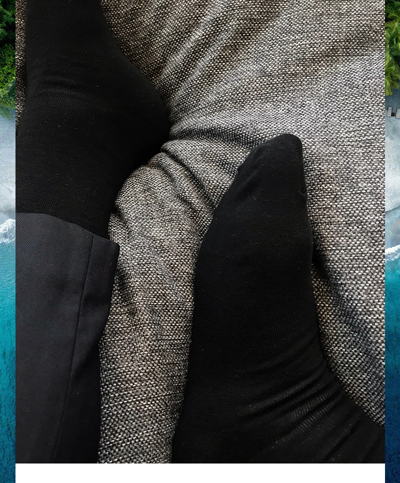 可莉允6双西装袜中筒夏季薄款商务袜黑色袜男士袜子正装纯色长袜潮