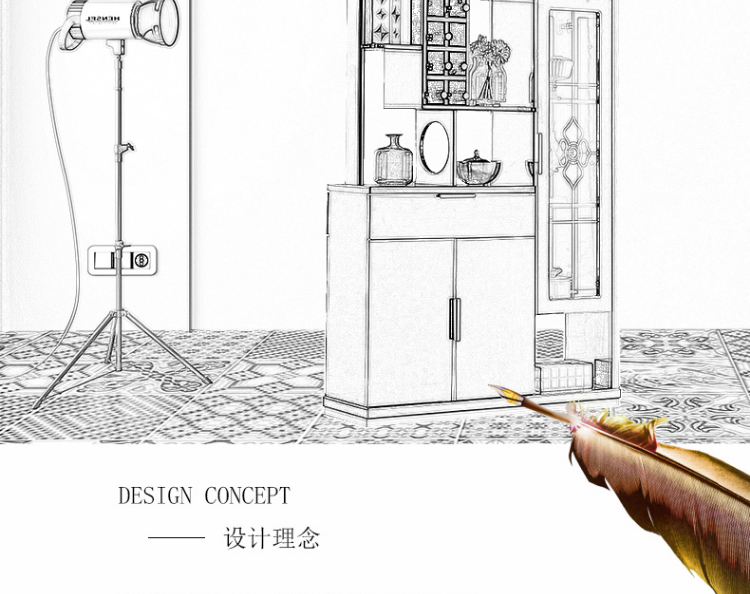 玄关柜装饰客厅隔断柜酒柜双面鞋柜屏风柜轻奢储物柜后现代间厅柜