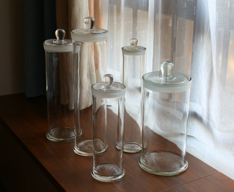 无铅细高人参酒瓶玻璃标本瓶直筒形药酒瓶样本瓶广口磨