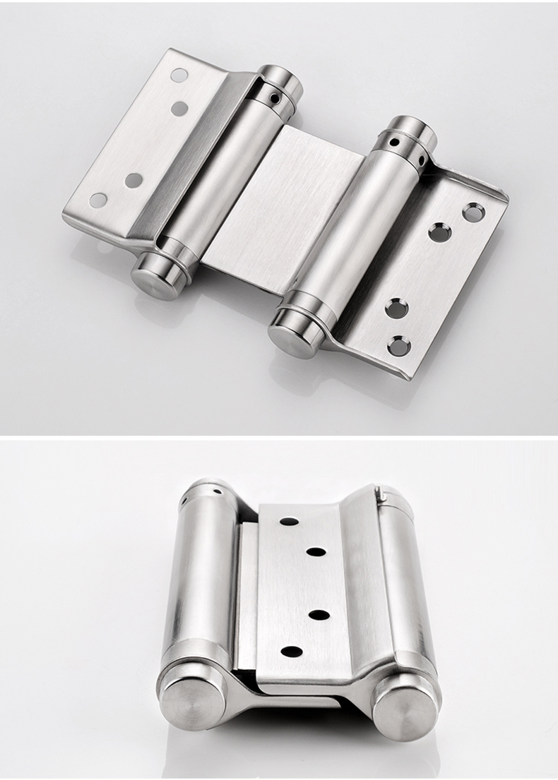 自由双开门合页双向合页缓冲自弹牛仔门弹簧铰链自动回弹合页 敬平