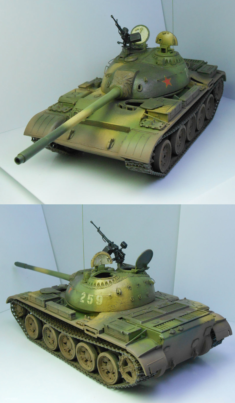 小号手军事拼装坦克模型1/35仿真中国59式主战坦克 120mm炮改进型