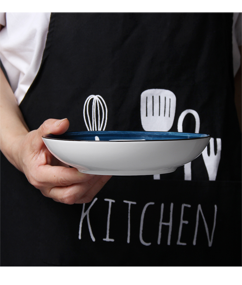 京弗家居器皿 4个装盘子菜盘家用 日式创意家用菜盘子碟子深盘汤盘