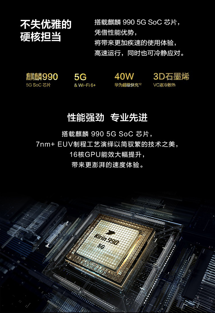 华为huaweip40pro权益版8gb256gb亮黑色麒麟9905gsoc芯片超感知徕卡四