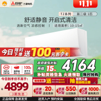 三菱电机 (Mitsubishi) 1匹 新二级能效 1P 直流变频冷暖家用空调挂机 MSZ-TZ09VA 家电政府补贴