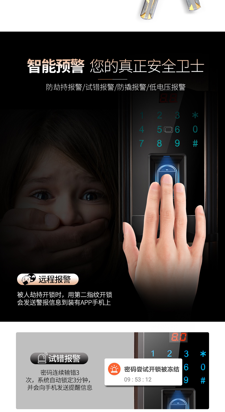 【樱花(sakura)智能门锁dz-8088(青古铜)】 樱花(sakura)防小黑盒滑盖