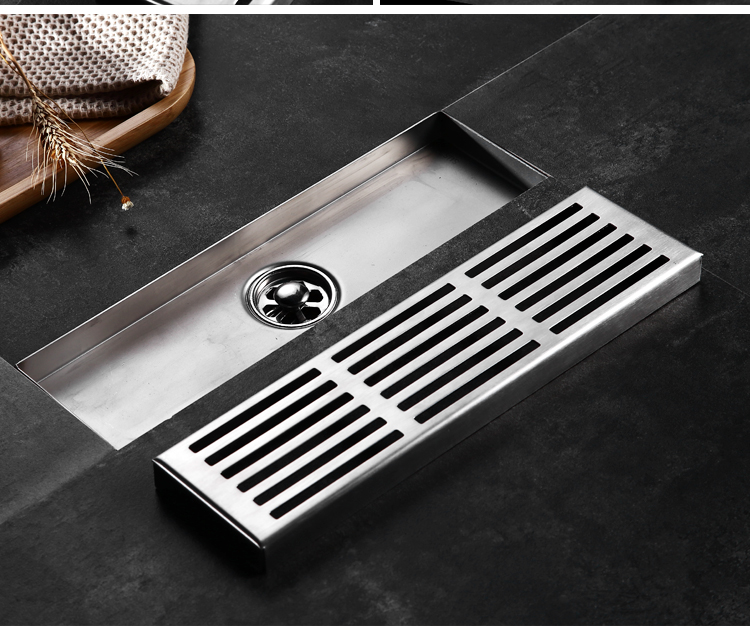 ciaa水槽下水器dt7785 304不锈钢长方形地漏加长ciaa卫生间防臭浴室