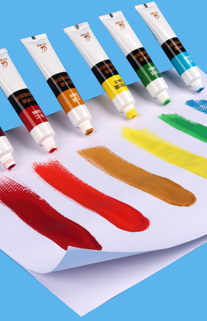 龙钻画具画材xw6644149199vr 青竹水粉水彩颜料套装初学者儿童学生用