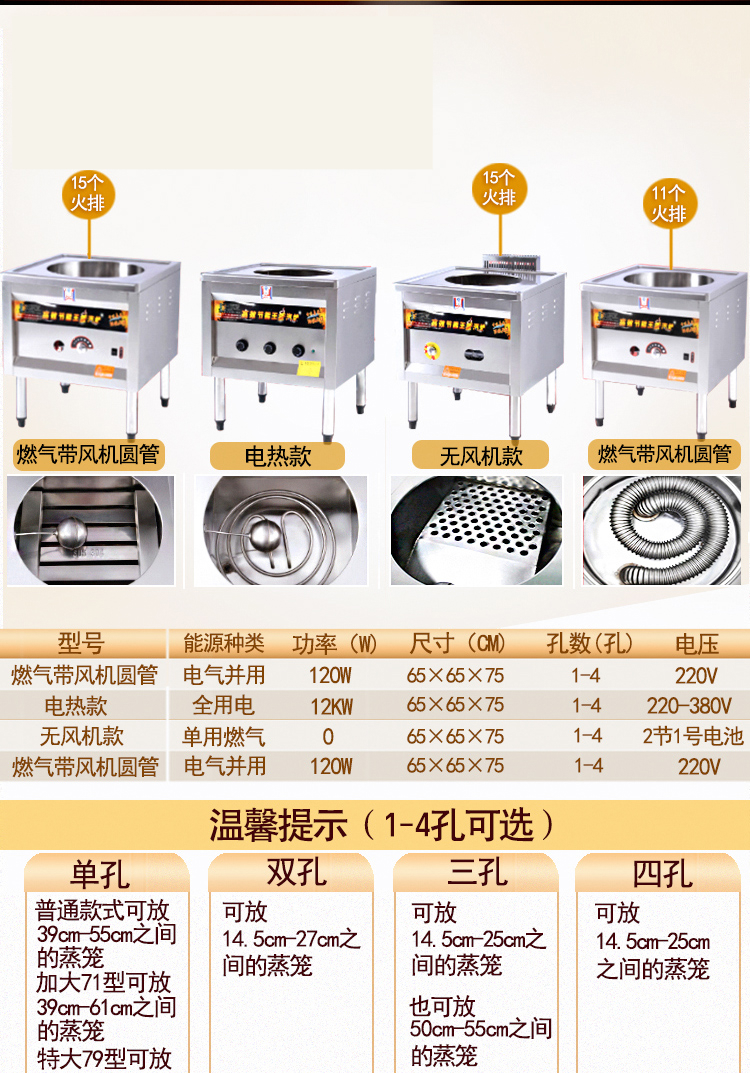 蒸包炉商用蒸馒头机时光旧巷电热节能蒸机蒸凉皮自动肠粉机三孔方管