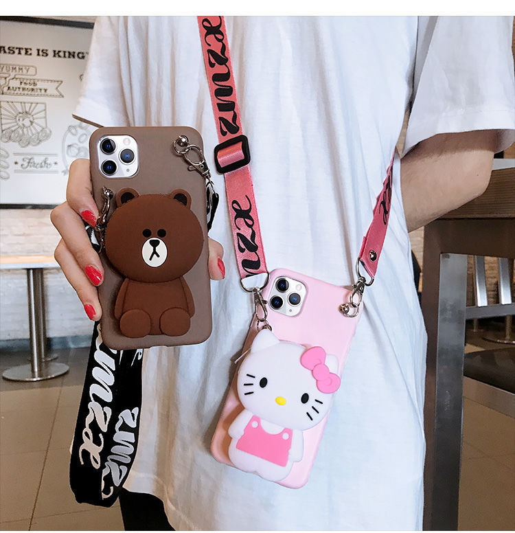 零钱包包苹果xsmax手机壳11pro斜挂7p/8plus全包x潮se硅胶6s/xr女 零