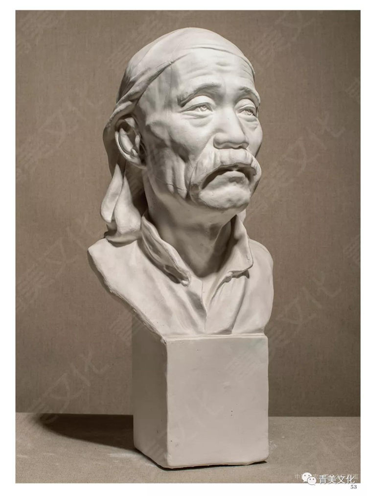 扎实石膏像照片 青美文化素描石膏人物头像肖像半身像五官临摹范本