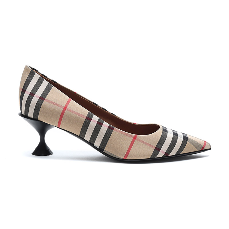 burberry博柏利女款织物尖头高跟鞋80240751