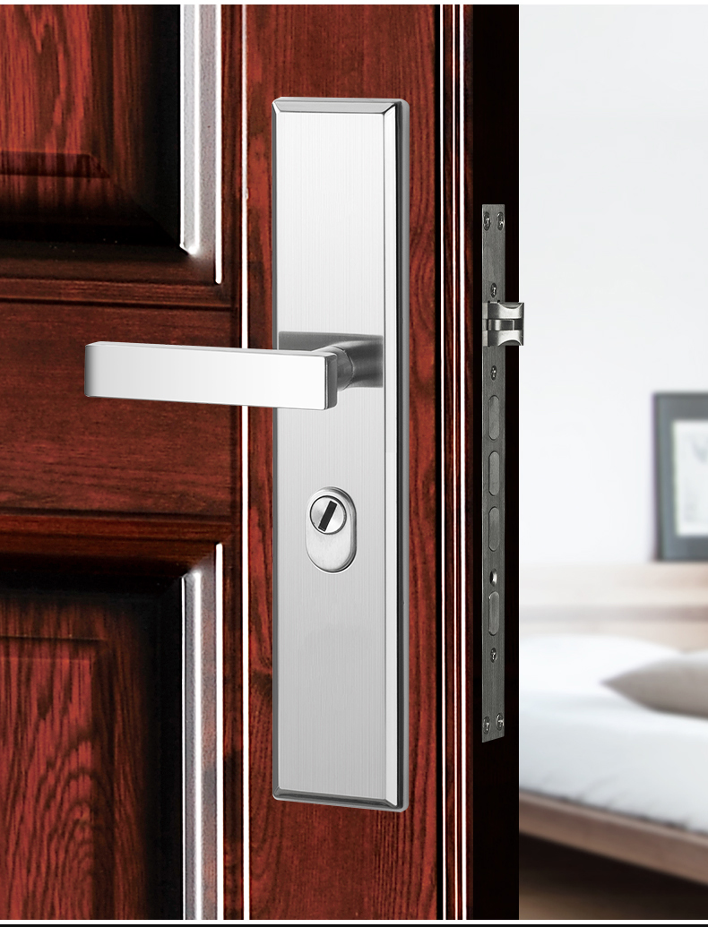 家用通用型门把手手柄锁具大门套装入户老式铁门进户拉手敬平