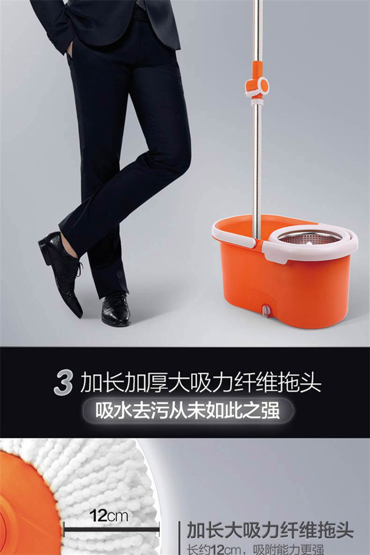 大卫拖把桶组合q5双驱动拓扑可拆洗脱水篮免手洗拖布墩布1杆2头