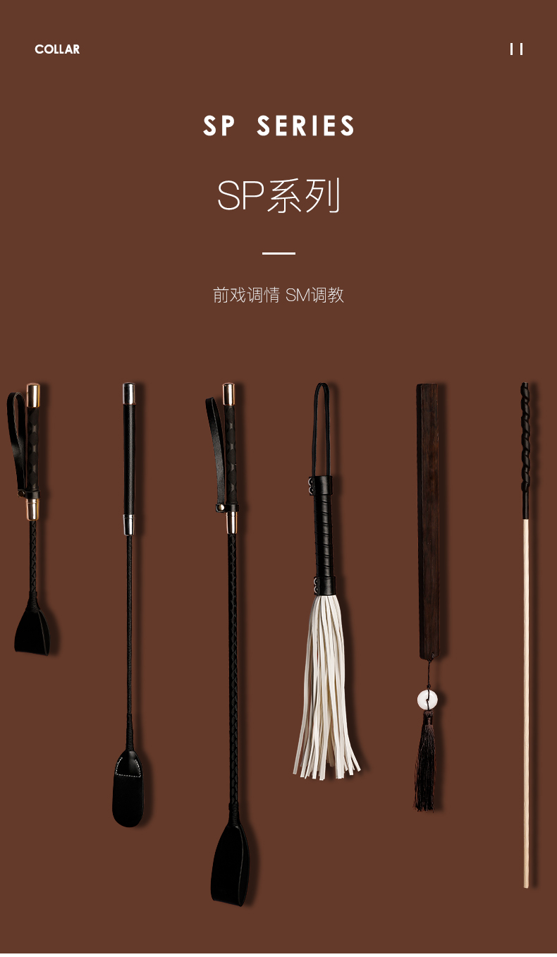 惩罚道具sm调教女anksp女奴sp刑具套装散鞭抽打狗奴束缚皮拍藤条藤条3