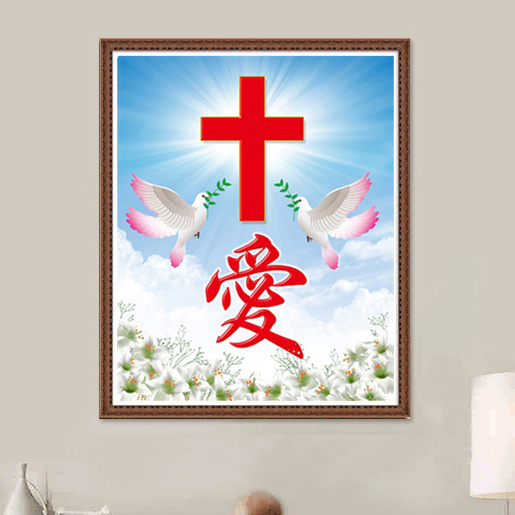 基督教十字架背景墙图片