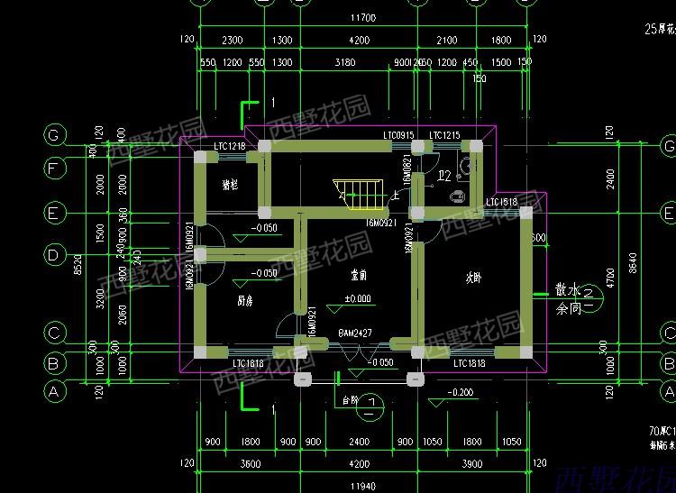 三層新農村自建房別墅圖紙效果圖施工圖水電齊全117864