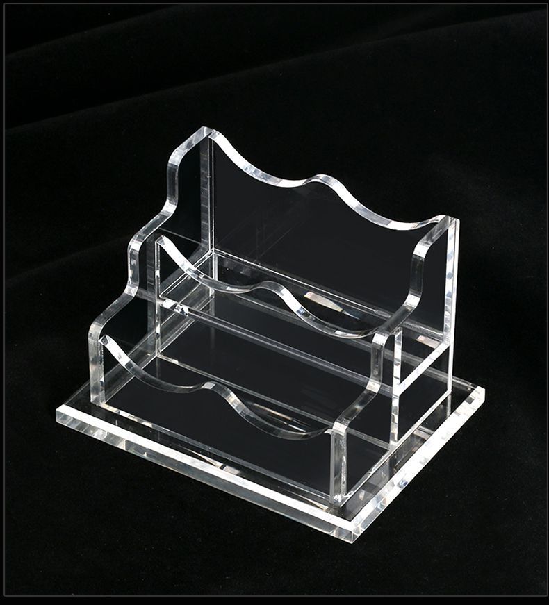 《加厚升级款单层(注塑一体成型) 名片盒高档商务大容量透明亚克力卡