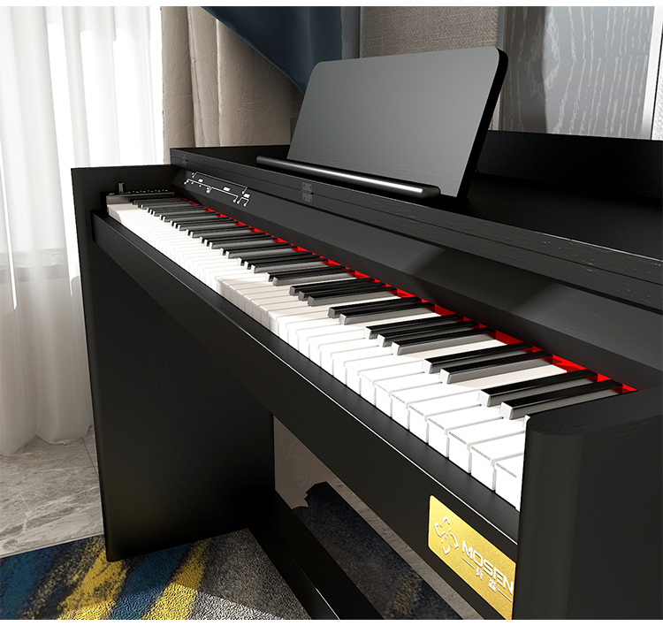 自营 莫森(mosen)智能电钢琴ms-103g白色电子数码钢琴88键 全新款 琴