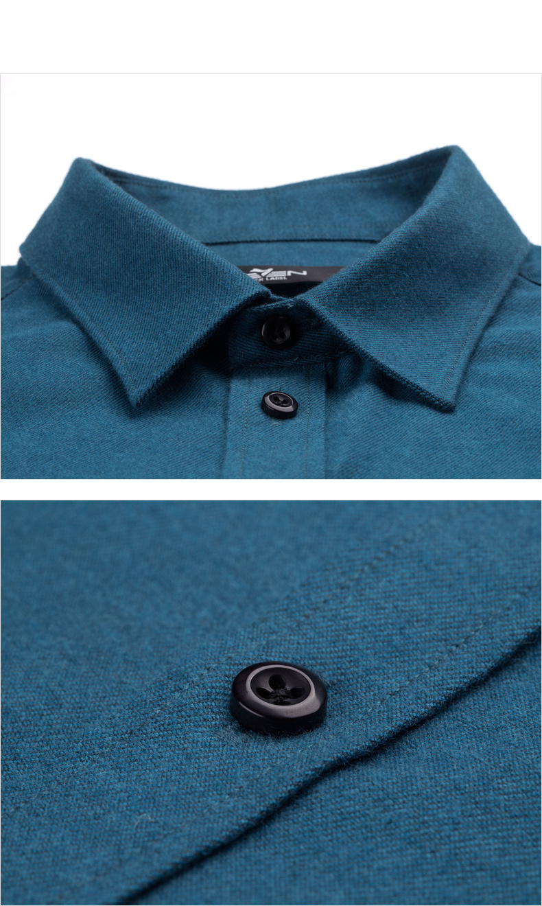 柒牌seven男装2019秋季新款休闲长袖衬衫秋冬款长袖上衣