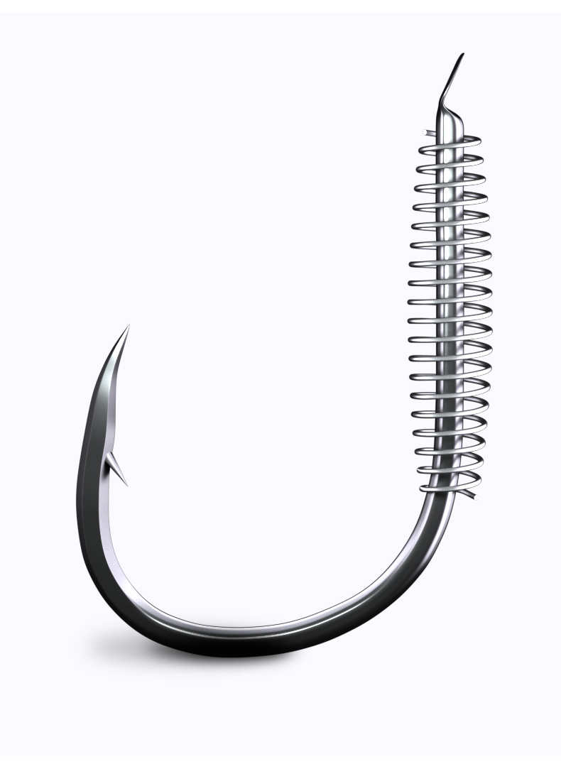 鱼钩散装不跑鱼鱼钓鲢鱼钩鲢鳙专用伊势尼鱼勾鬼牙弹簧钩钓鱼神器 diy