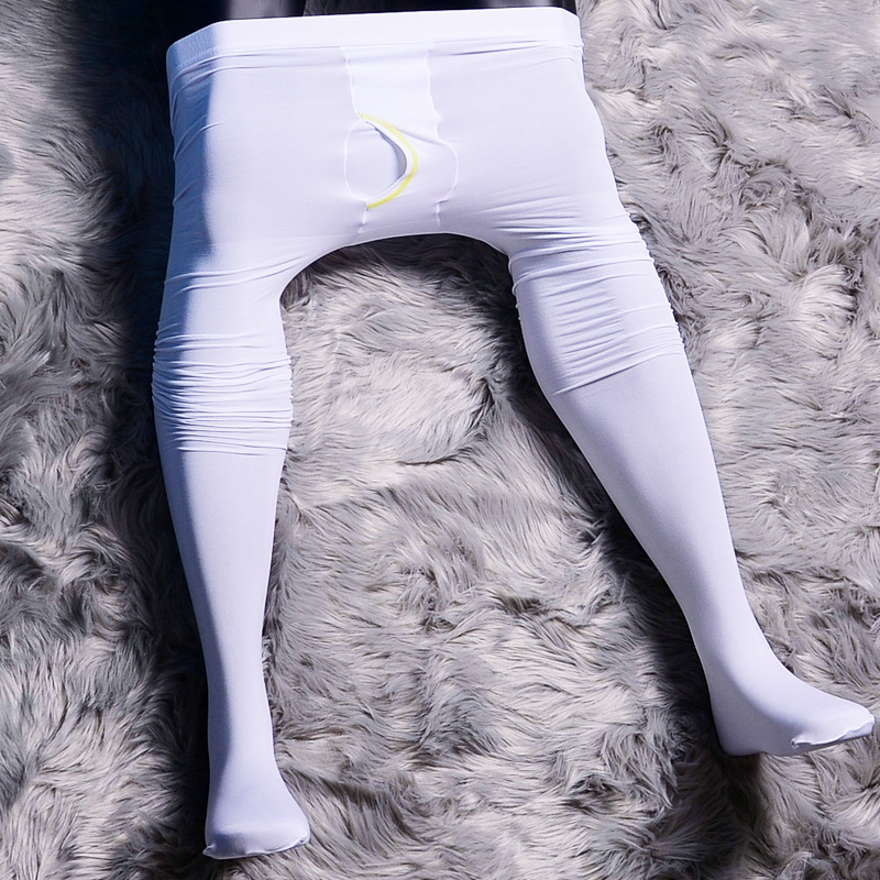 80d男士连裤袜运动 春季保暖竖开口带禁紧身打底裤男连裤袜厚 卓思哲