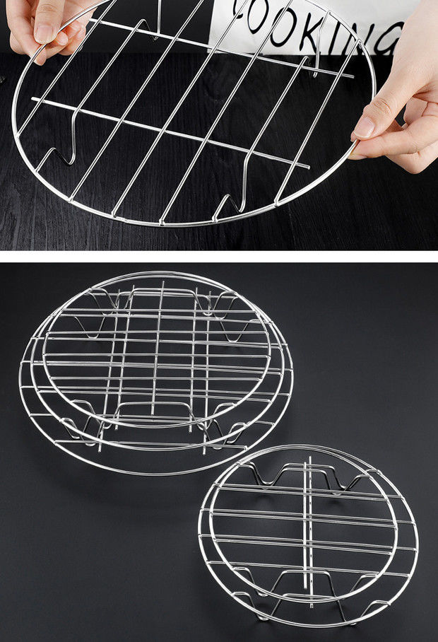 不锈钢蒸架蒸菜架电饭煲隔热架迷你小蒸笼架家用厨房隔水蒸鱼架子