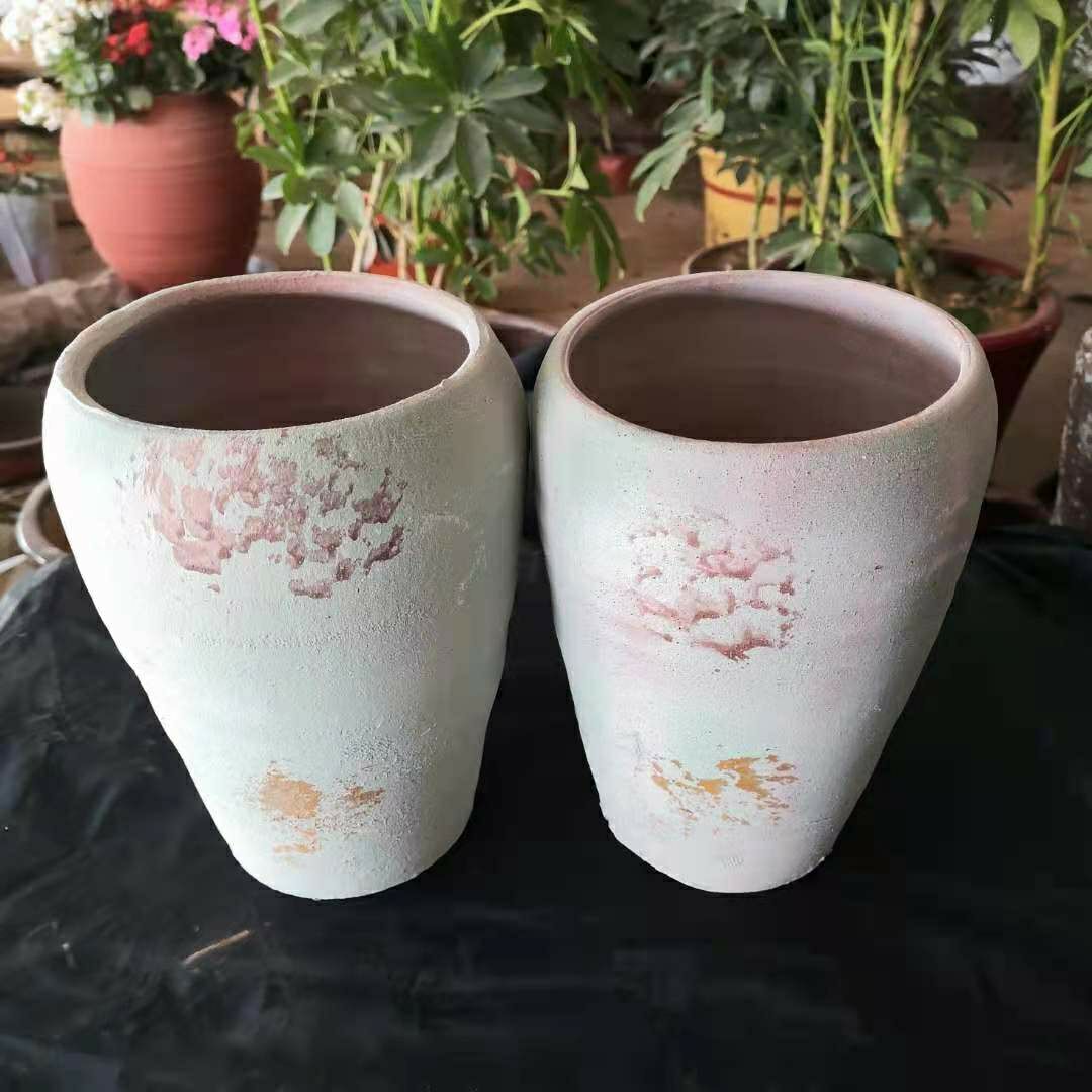 紫砂粗陶多肉花盆陶瓷高大号老桩法师土陶罐绿植插花干花植物