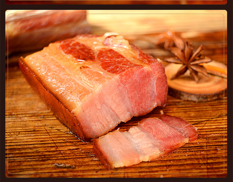 五个农民腌制腊味 五个农民江西腊肉农家土猪剔骨风干五花肉500g咸肉