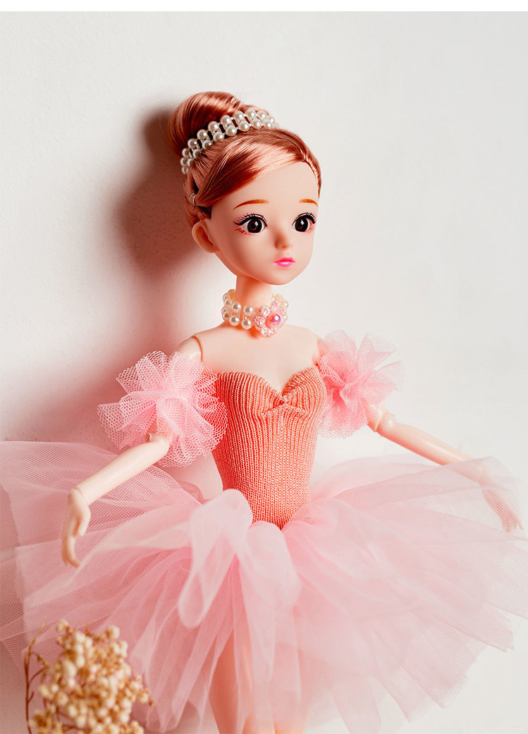 《仙仙芭比娃娃白色芭蕾舞公主洋娃娃女孩闺蜜过家家玩具生日礼物 白