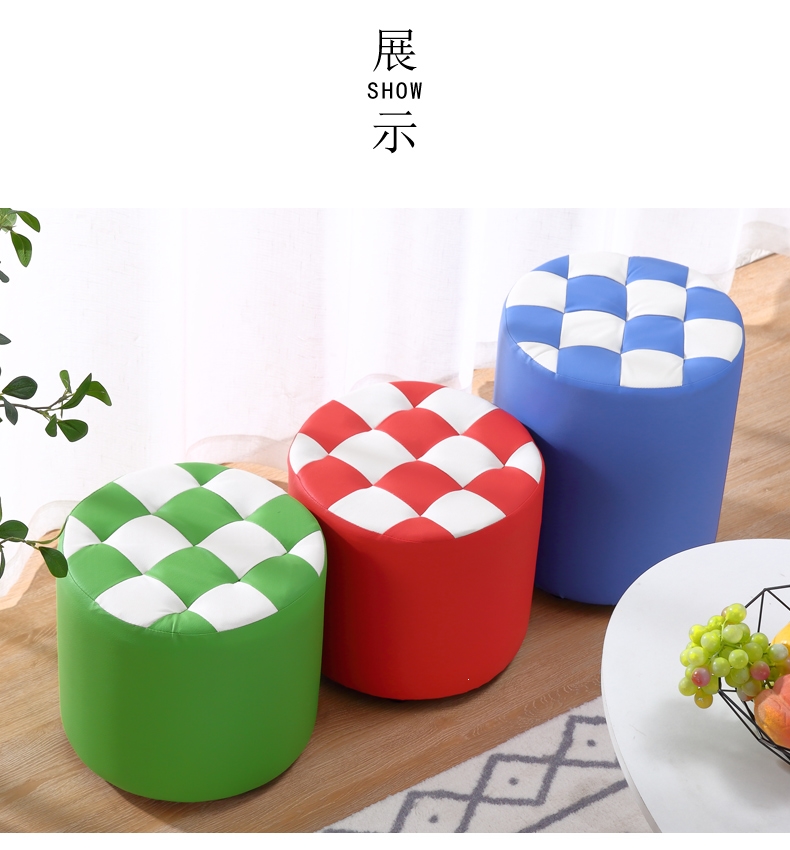 实木凳子家用创意小圆凳皮凳子矮凳符象网红小板凳茶几凳椅坐凳沙发凳