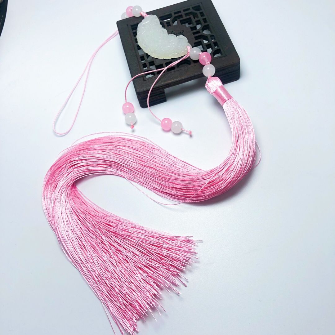 古风玉佩腰佩古风饰品宫绦禁步龙凤佩对佩流苏挂件汉服腰佩流苏黑色