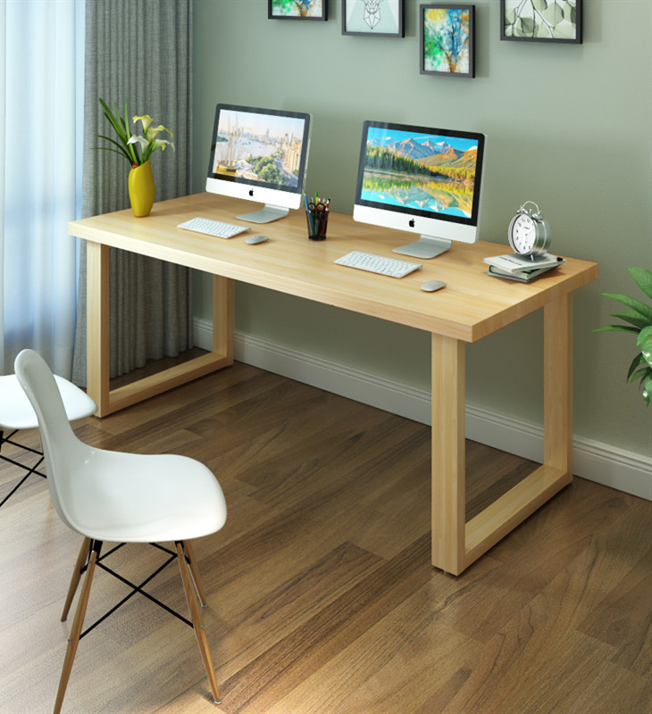 逸家伴侣电脑台式桌实木家用写字台简约现公书桌定制双人简易卧室桌子