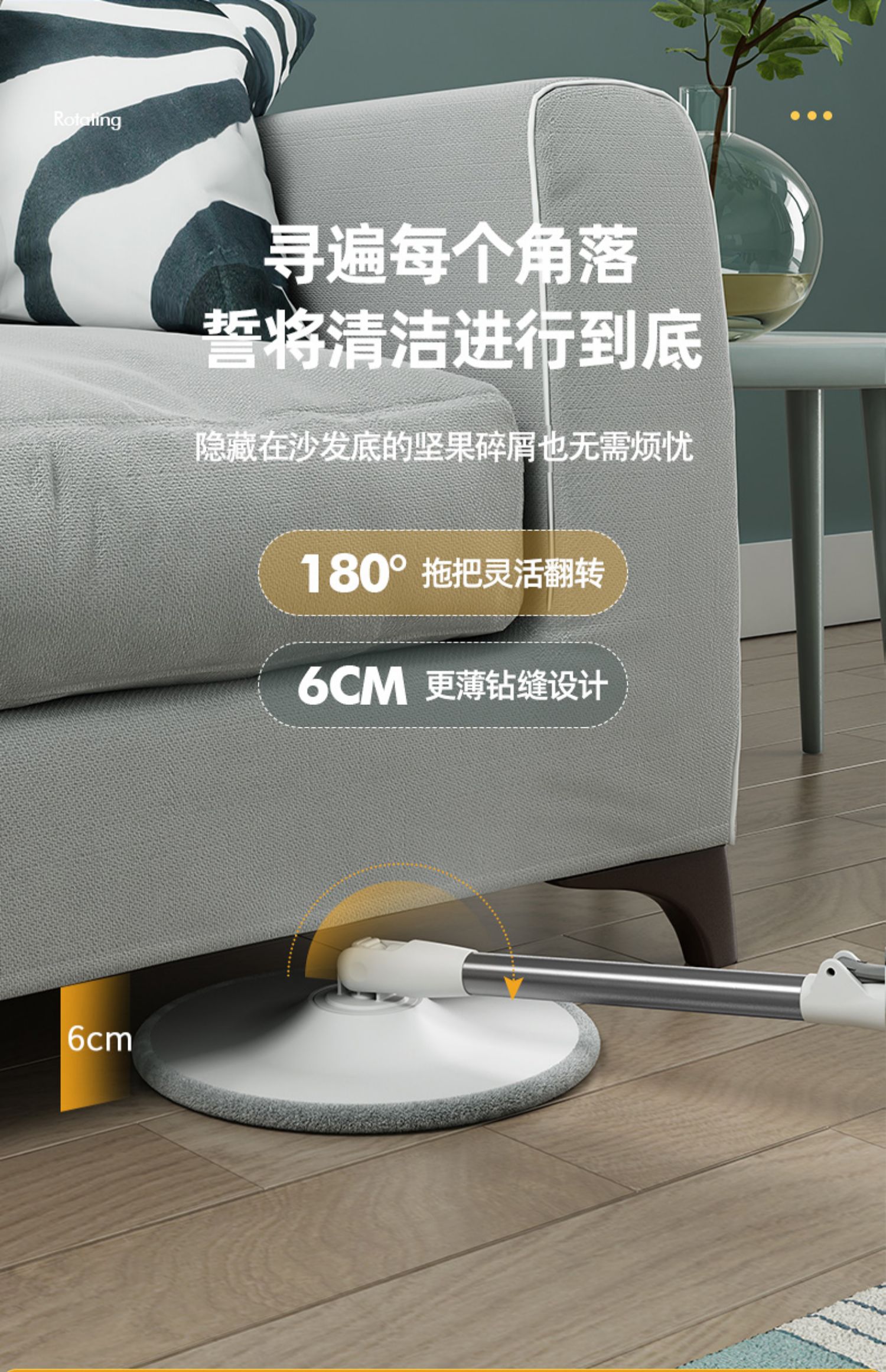 网红拖把2020新款家用免手洗地拖布一拖平板净污分离拖地板拖器