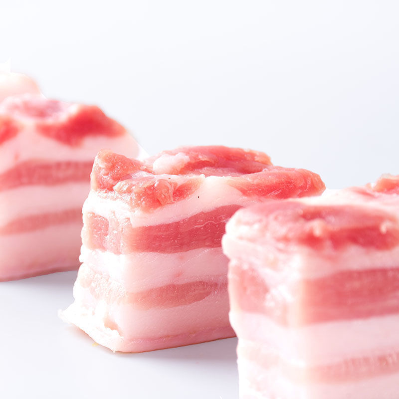 精品肉片4斤 新鲜冷冻瘦肉块生鲜冷冻肥肉块带皮肉块猪鸭复合五花肉块